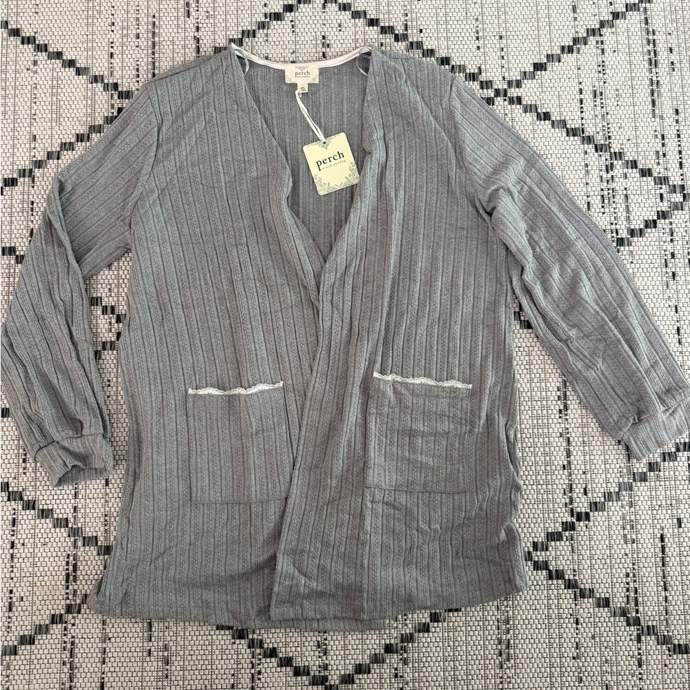 Perch by Blu Pepper Heather Gray Cardigan